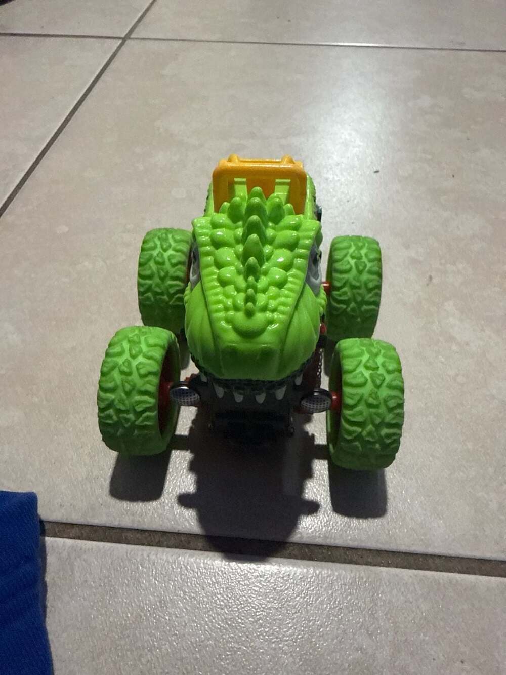 Green Dinosaur Monster Truck 360 Degree Rotation Stunt Toy Car